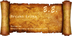Brczko Erika névjegykártya